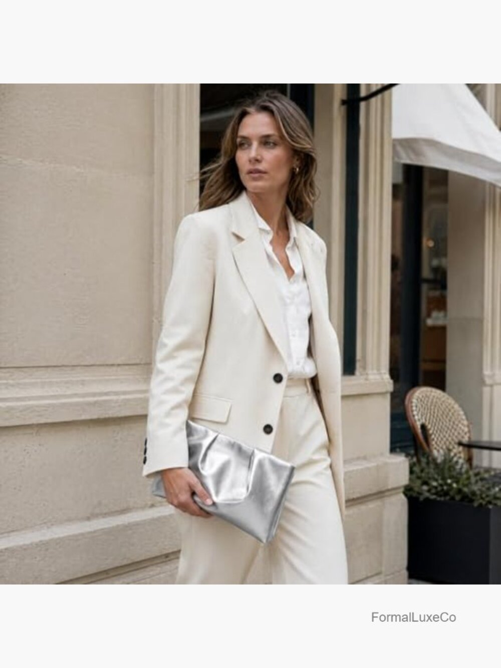Slouchy PU Leather Clutch Purse Women Ruched Evening Handbag Zipper Closure - Picture 3 of 7